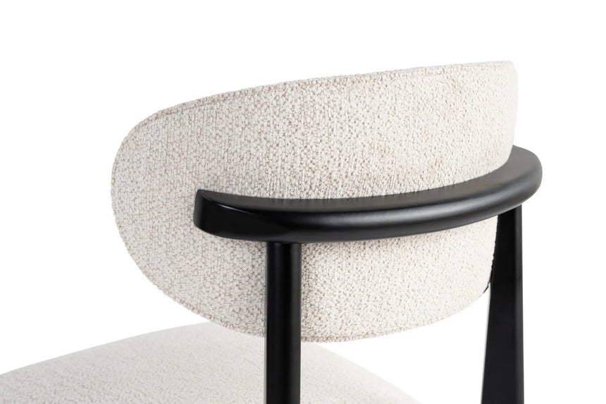 Essstuhl Lionte aus Buche und Baumwolle in Weiß und Schwarz, 2er-Pack von Hanah Home – Bild 5