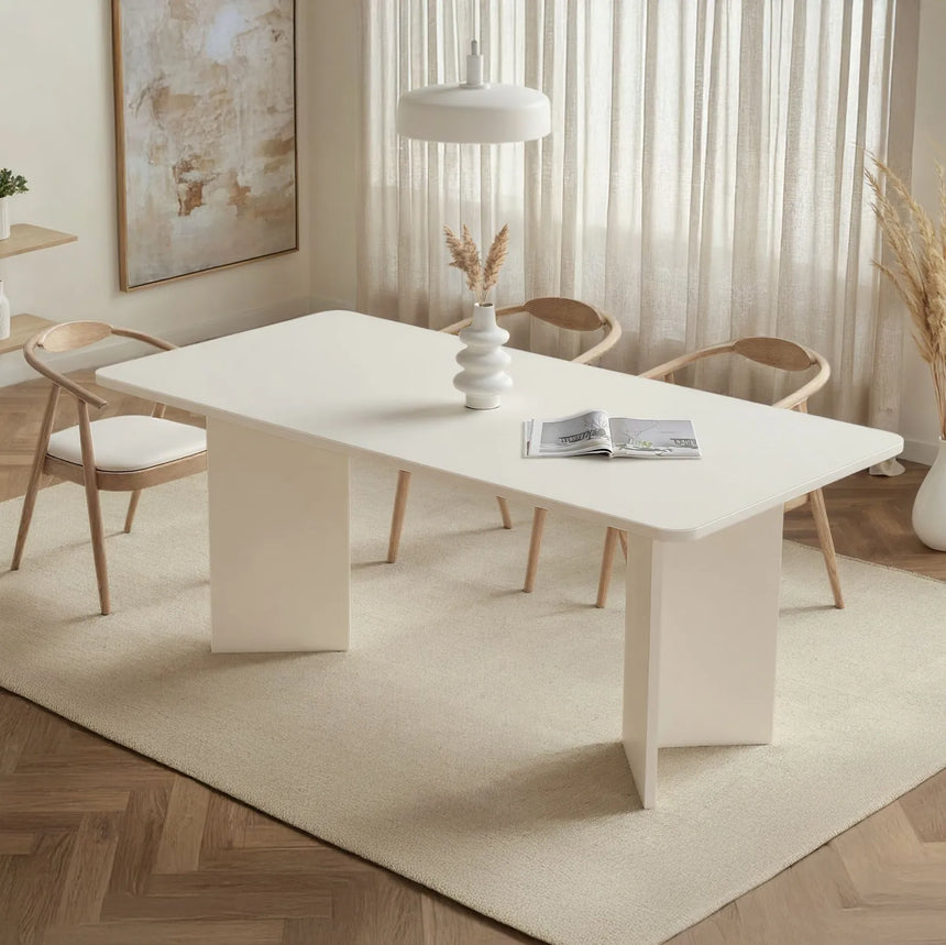 Esstisch Linza aus melaminbeschichteten Holz in Holzweiß, 180×90×75 cm von Hanah Home – Bild 1
