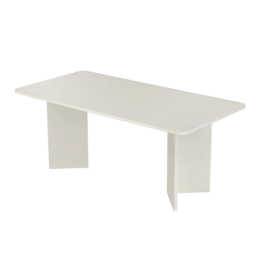Esstisch Linza aus melaminbeschichteten Holz in Holzweiß, 180×90×75 cm von Hanah Home – Bild 3
