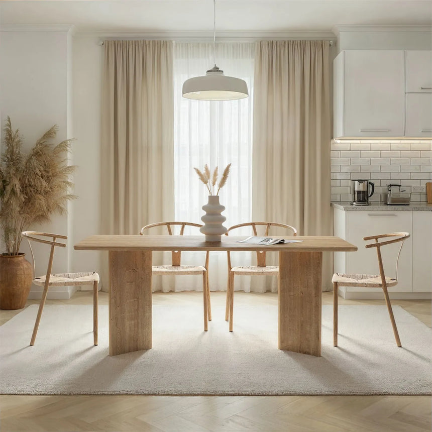 Esstisch Linza aus melaminbeschichteten Holz in Honig-Eiche, 180×90×75 cm von Hanah Home – Bild 2