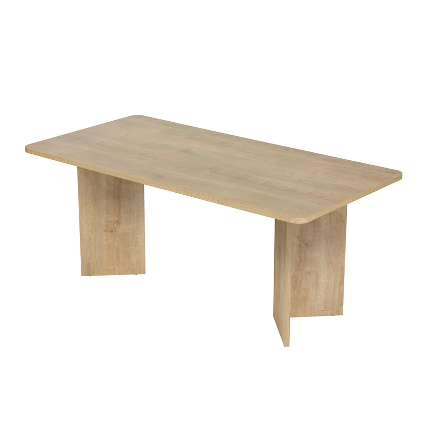 Esstisch Linza aus melaminbeschichteten Holz in Honig-Eiche, 180×90×75 cm von Hanah Home – Bild 3