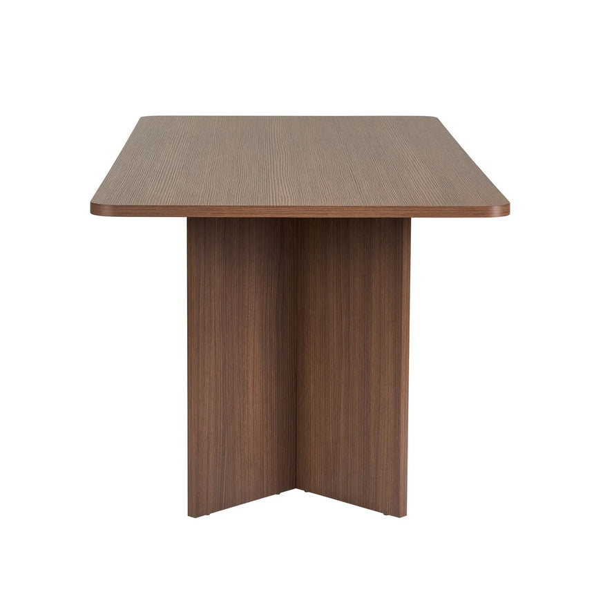 Esstisch Linza aus melaminbeschichteten Holz in Walnuss, 180×90×75 cm von Hanah Home – Bild 6