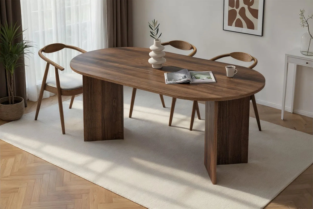 Esstisch Sablin aus melaminbeschichteten Holz, 180×90×75 cm von Hanah Home – Bild 1