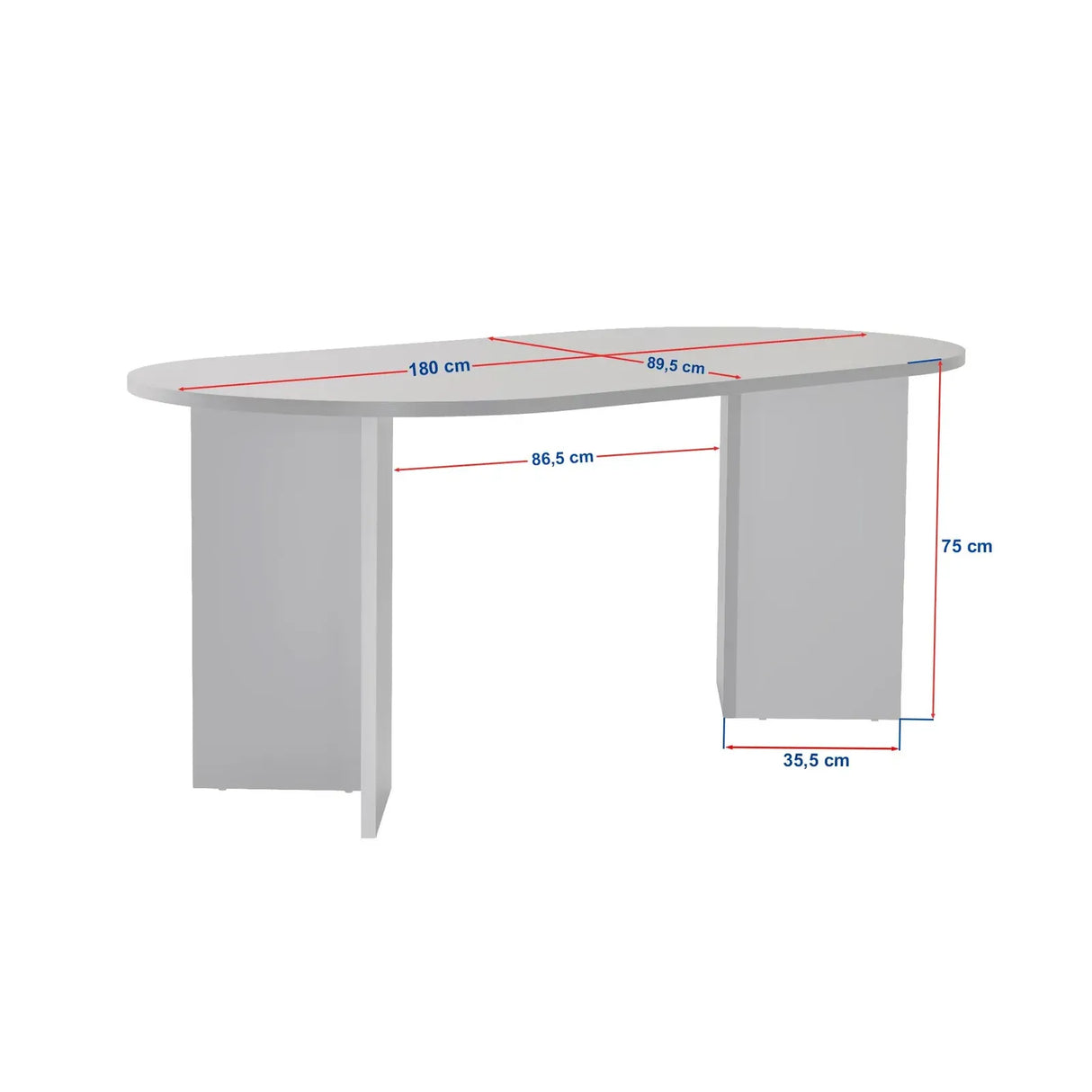 Esstisch Sablin aus melaminbeschichteten Holz, 180×90×75 cm - ZEN ZONE Furniture