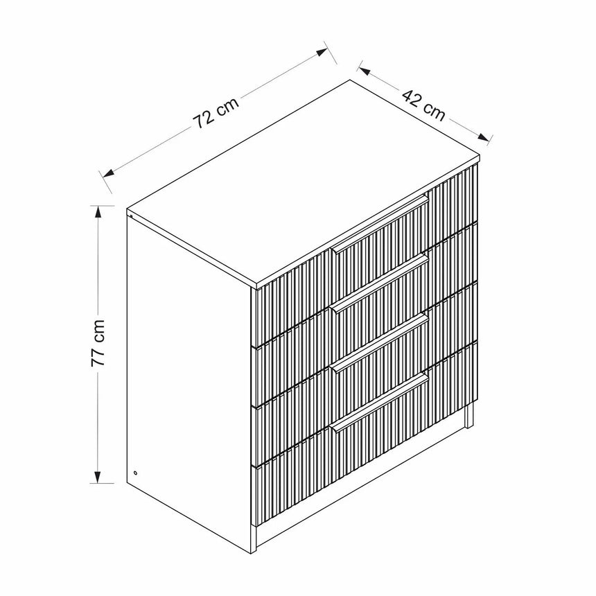 Kommode Kale aus melaminbeschichteten Holz, 72×42×77 cm von Hanah Home – Bild 10
