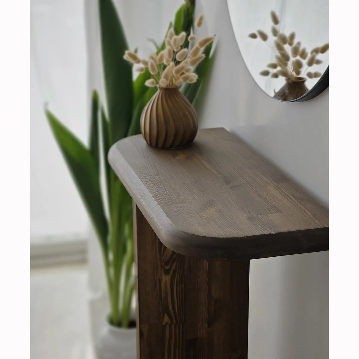 Kommode Pratico aus Kiefernholz in Walnuss, 85×25×80 cm von Hanah Home – Bild 7