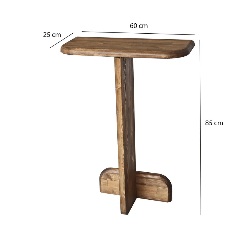 Kommode Pratico aus Kiefernholz in Walnuss, 85×25×80 cm von Hanah Home – Bild 9