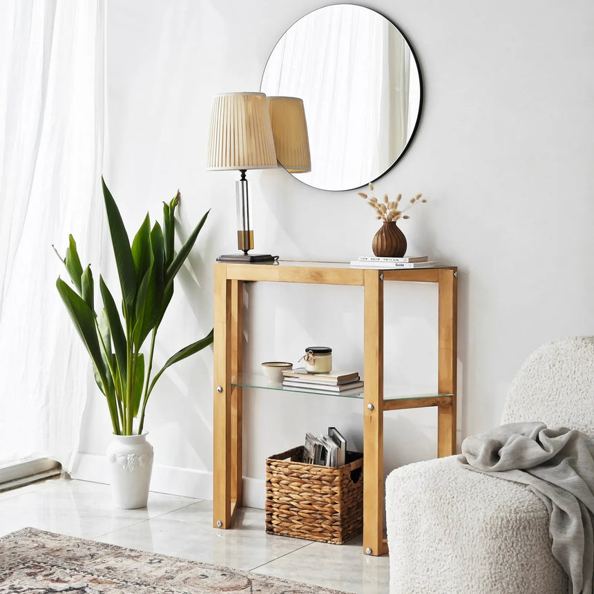 Kommode Trapezoid aus massivem Kiefernholz, 85×31×85 cm von Hanah Home – Bild 2