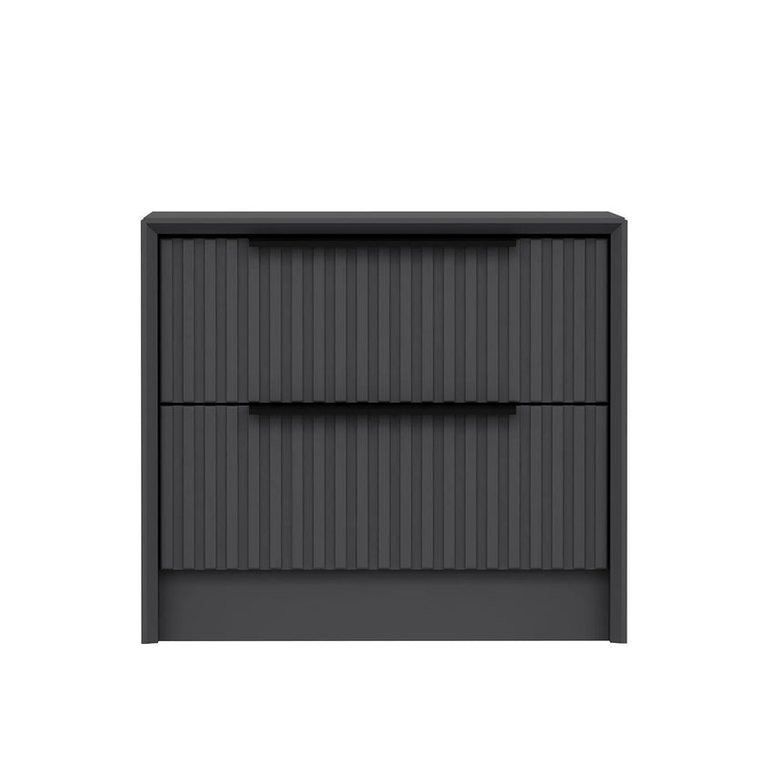 Nachttisch Kale aus melaminharzbeschichteten Holz in Anthrazit, 53×45×45 cm von Hanah Home – Bild 4