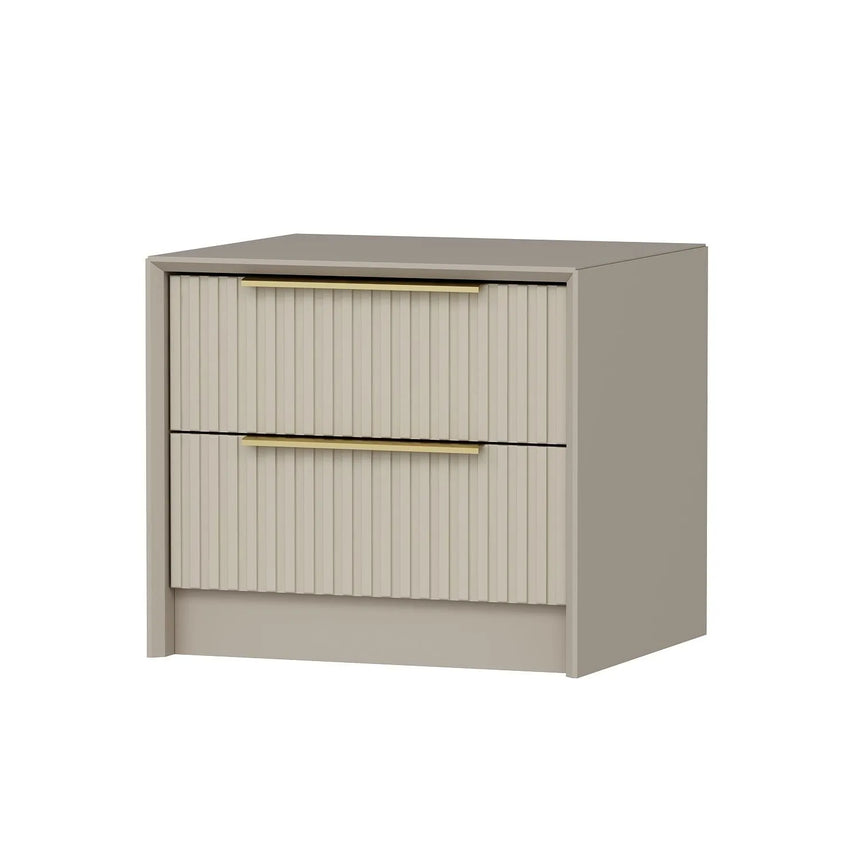 Nachttisch Kale aus melaminharzbeschichteten Holz in Stein, 53×45×45 cm von Hanah Home – Bild 5