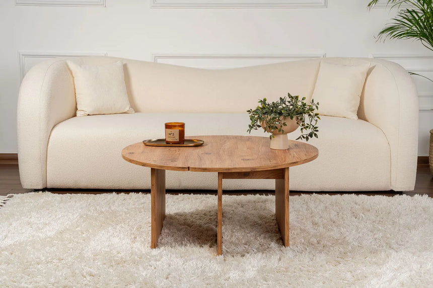 Runder Couchtisch Moira aus Holz 90Ø von Hanah Home – Bild 5