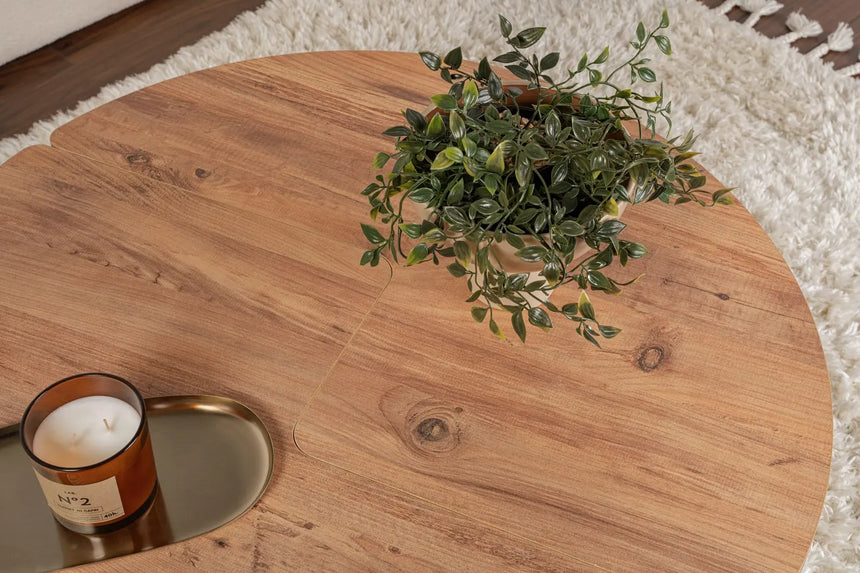 Runder Couchtisch Moira aus Holz 90Ø von Hanah Home – Bild 6