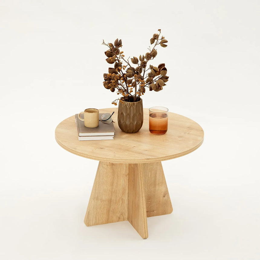Runder Couchtisch Mushroom aus melaminbeschichteten Holz, 60×60×40 cm von Hanah Home – Bild 7