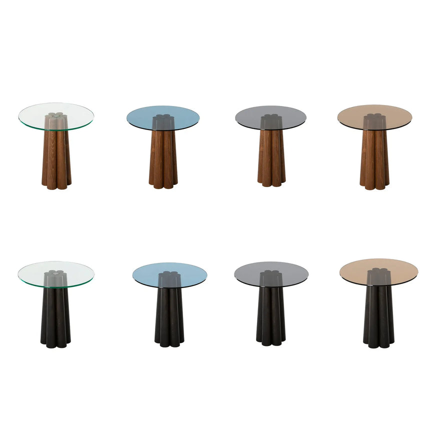 Runder Couchtisch Thales aus Buche und gehärtetem Glas 50Ø von Hanah Home – Bild 11