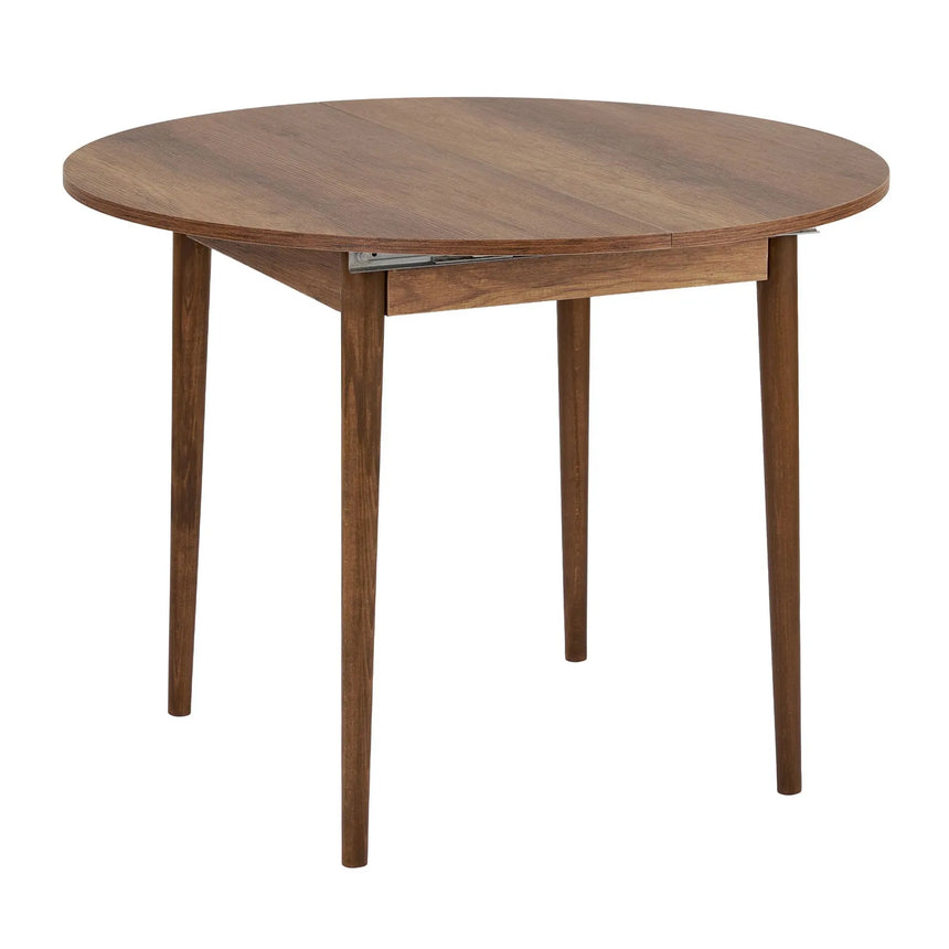Runder Esstisch Viona aus melaminbeschichteten Holz in Barok Walnuss, 100×100×75 cm von Hanah Home – Bild 4
