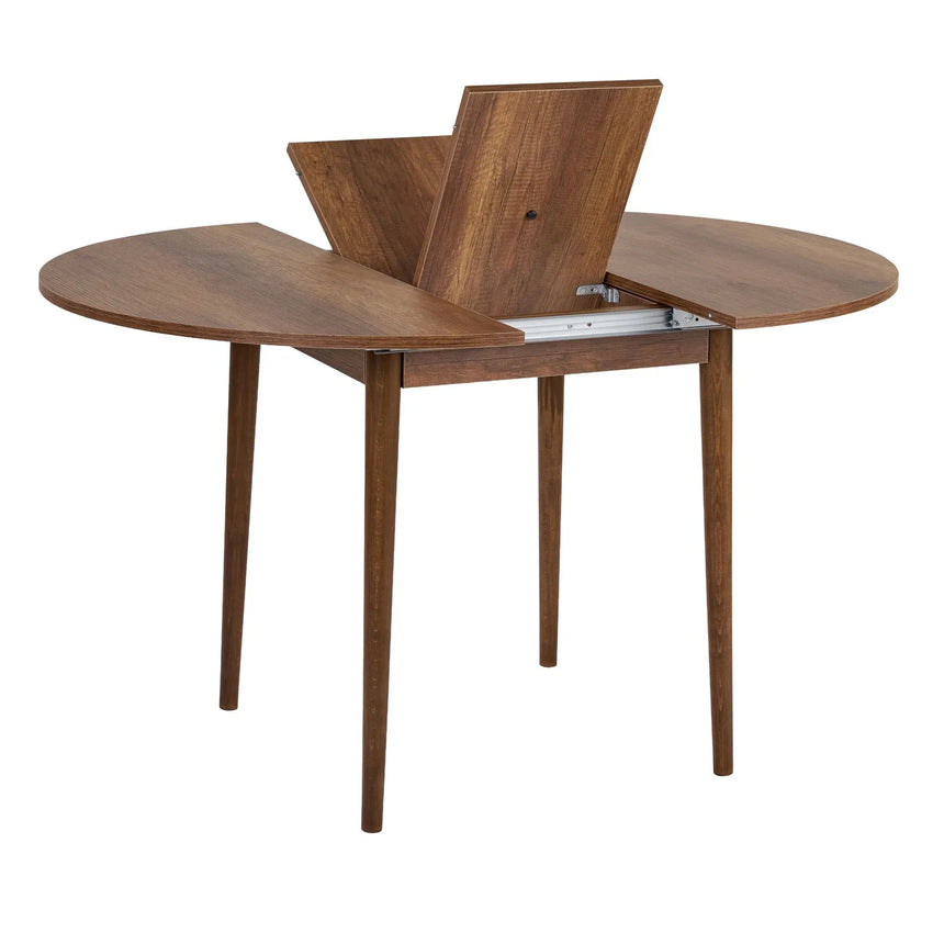 Runder Esstisch Viona aus melaminbeschichteten Holz in Barok Walnuss, 100×100×75 cm von Hanah Home – Bild 6