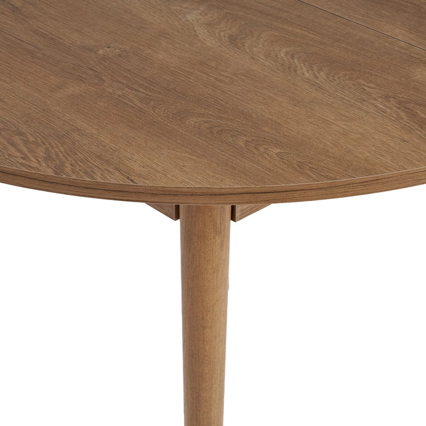 Runder Esstisch Viona aus melaminbeschichteten Holz in Kafkas Eiche, 100×100×75 cm von Hanah Home – Bild 8