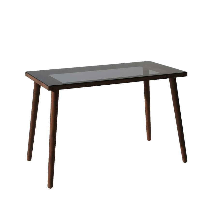 Schreibtisch Cozy aus Buchenholz und gehärtetem Glas in Walnuss, 110×60×73 cm von Hanah Home – Bild 9