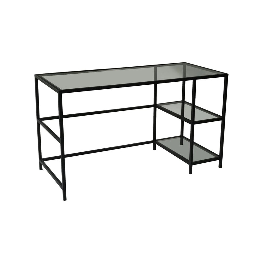 Schreibtisch Master aus Metall und gehärtetem Glas, 130×60×75 cm von Hanah Home – Bild 11