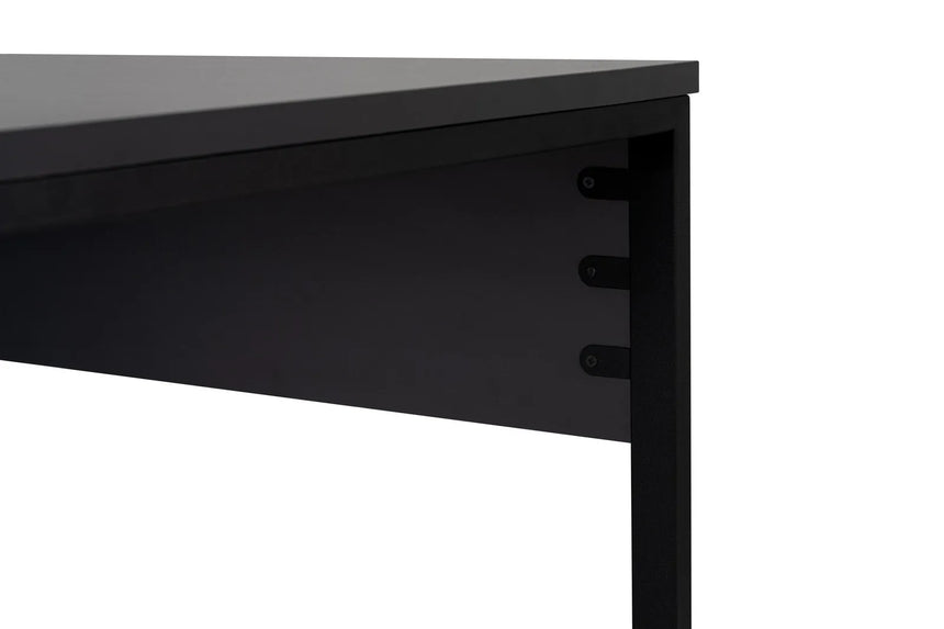 Schreibtisch Twin Study Desk aus Metall und melaminharzbeschichteten Holz in Anthrazit und Schwarz, 240×60×74 cm von Hanah Home – Bild 6