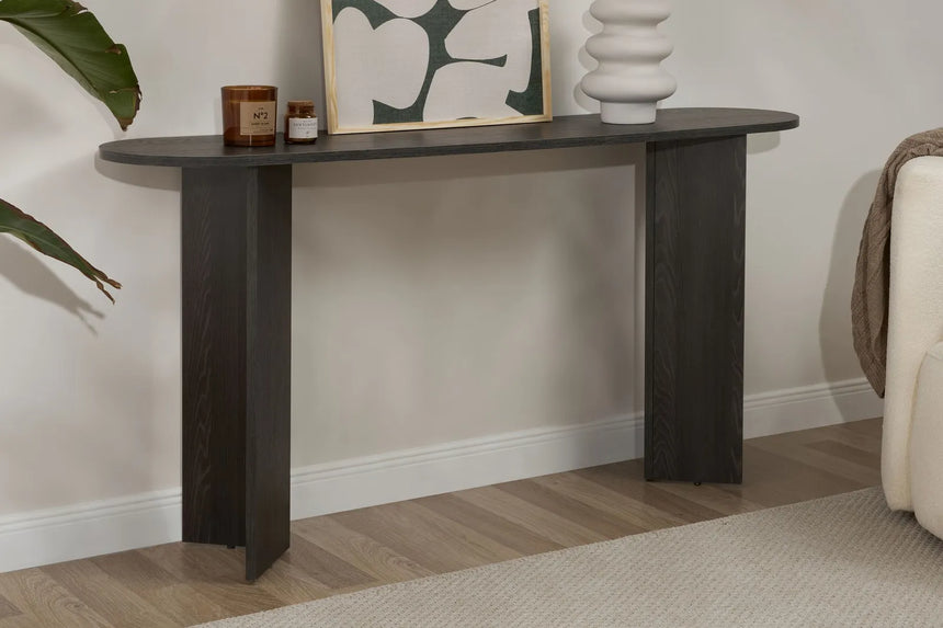 Sideboard Sira aus melaminbeschichteten Holz in Lumiere Black, 150×35×75 cm von Hanah Home – Bild 2