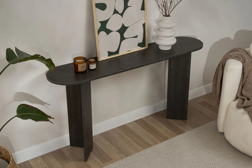 Sideboard Sira aus melaminbeschichteten Holz in Lumiere Black, 150×35×75 cm von Hanah Home – Bild 3