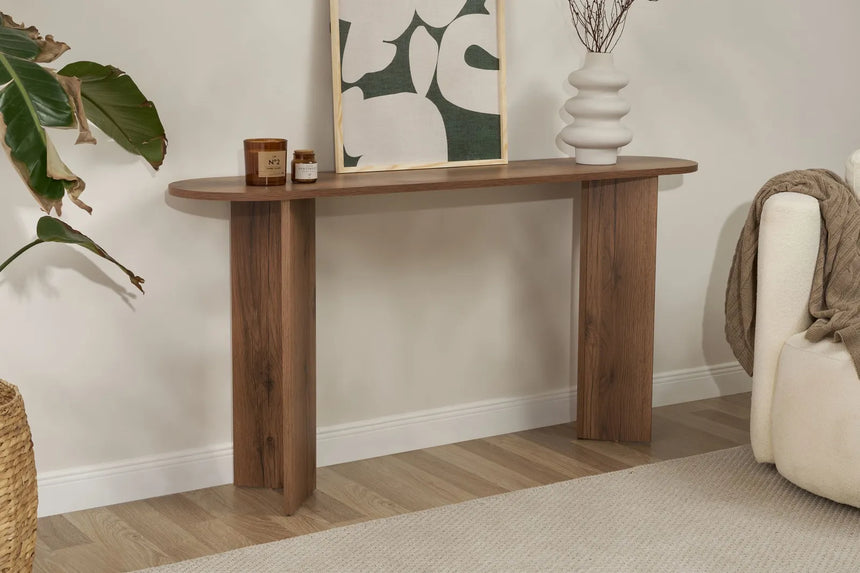 Sideboard Sira aus melaminbeschichteten Holz in VNT-Walnuss, 150×35×75 cm von Hanah Home – Bild 2