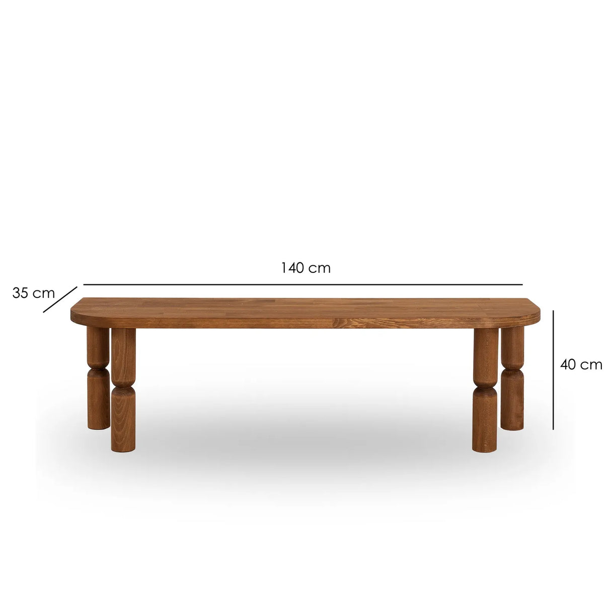 TV-Schrank Ida aus Massivholz, 140×35×40 cm von Hanah Home – Bild 7