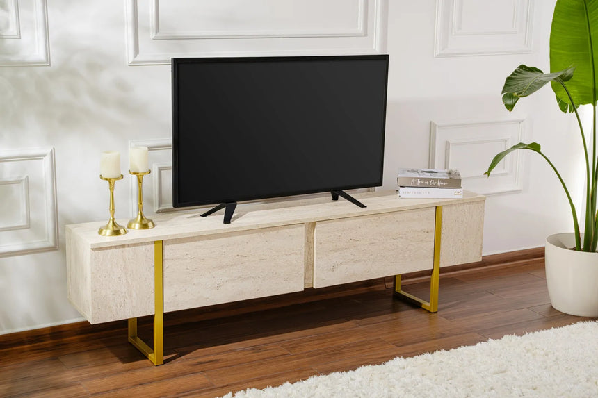 TV-Schrank Serenity aus melaminbeschichteten Holz, 180×29,5×50 cm von Hanah Home – Bild 1