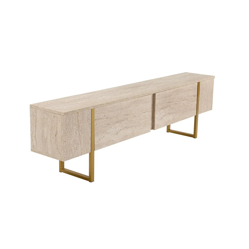 TV-Schrank Serenity aus melaminbeschichteten Holz, 180×29,5×50 cm - ZEN ZONE Furniture