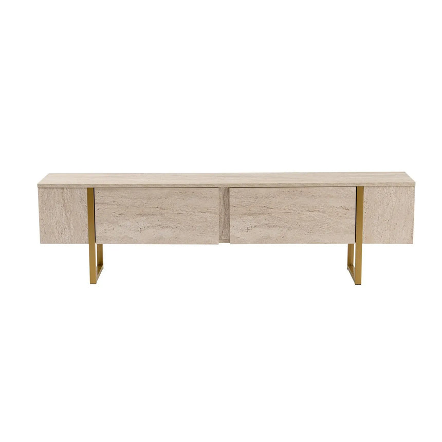 TV-Schrank Serenity aus melaminbeschichteten Holz, 180×29,5×50 cm - ZEN ZONE Furniture