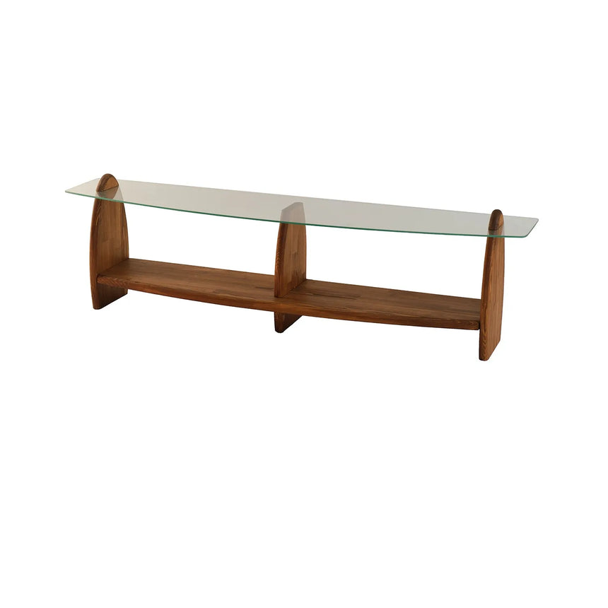 TV-Schrank Surf aus Kiefernholz und gehärtetem Glas, 160×35×45 cm von Hanah Home – Bild 8
