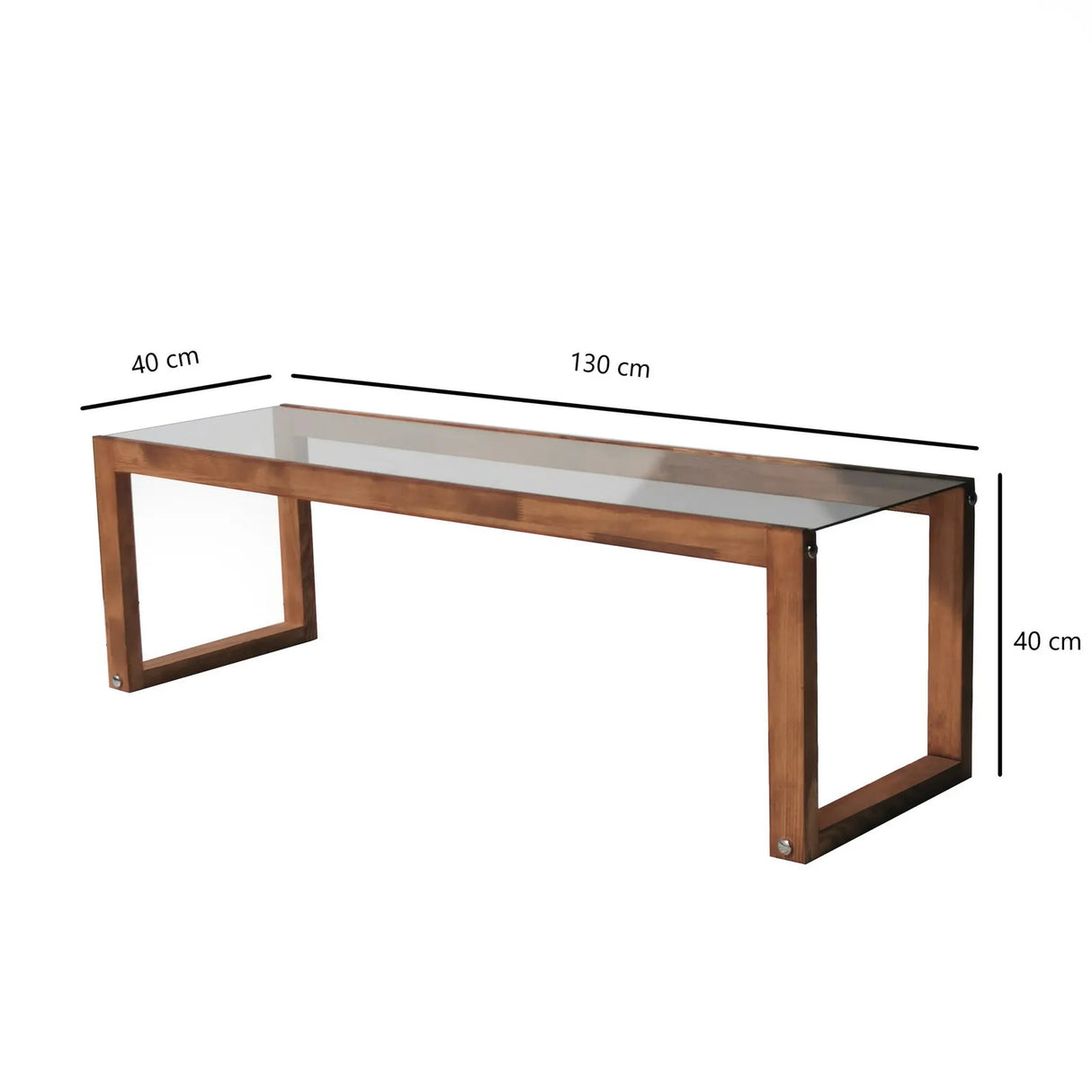 TV-Schrank Via aus massiven Kiefernholz und gehärtetem Glas, 130×40×40 cm von Hanah Home – Bild 8