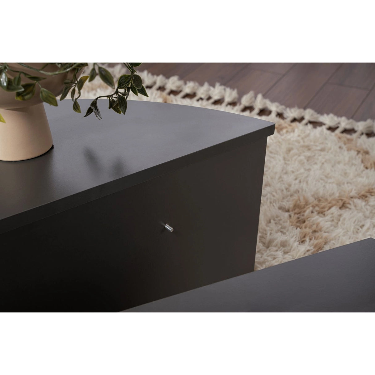 Couchtisch Orion aus Holz in Anthrazit, 90x60x30 cm – Bild 6