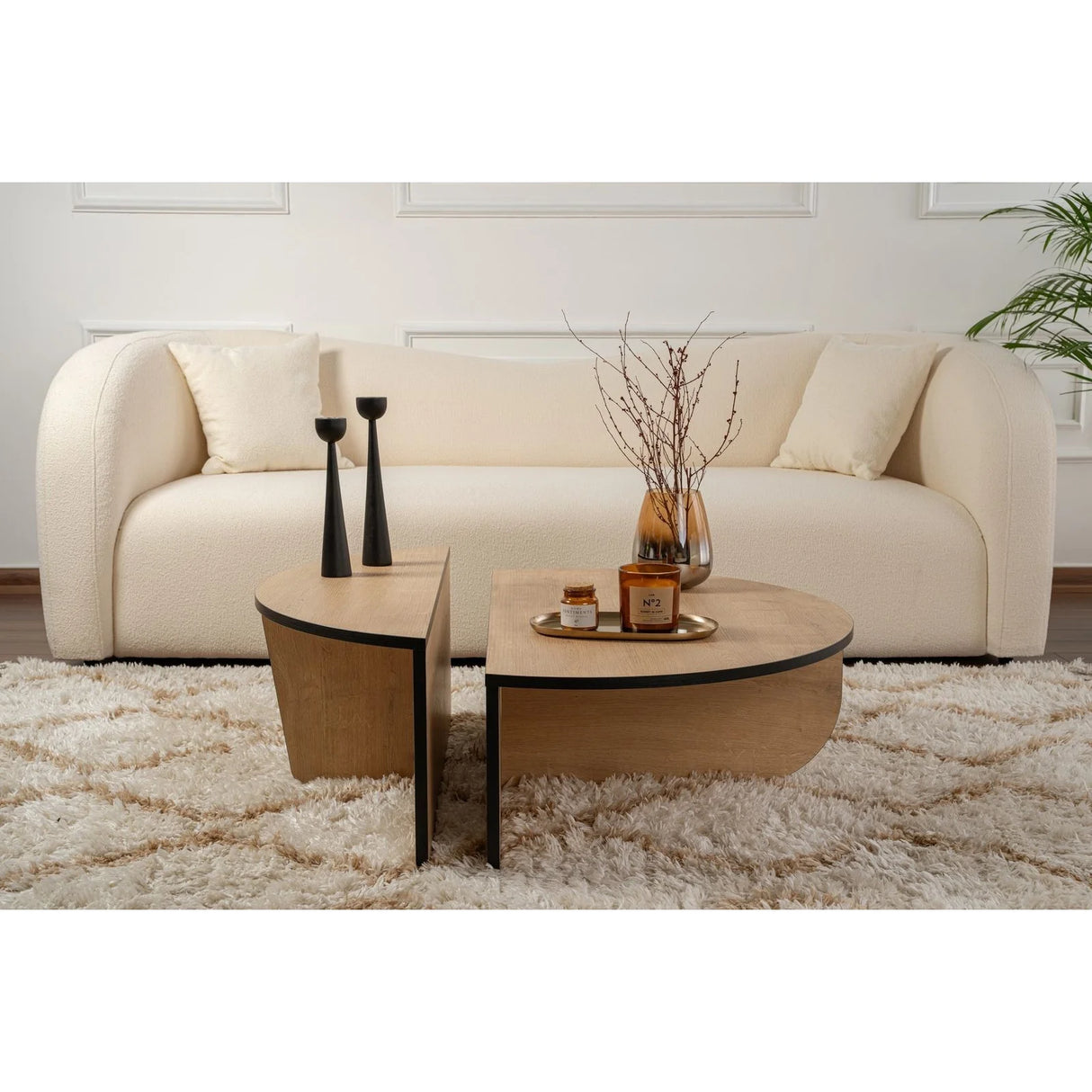 Couchtisch Orion aus Holz in Honey Oak/ Schwarz, 90x60x30 cm – Bild 3