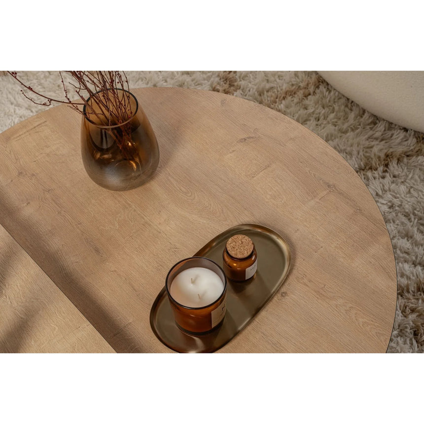 Couchtisch Orion aus Holz in Honey Oak/ Schwarz, 90x60x30 cm – Bild 5