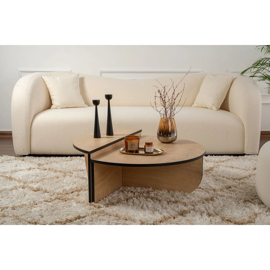 Couchtisch Orion aus Holz in Honey Oak/ Schwarz, 90x60x30 cm – Bild 8