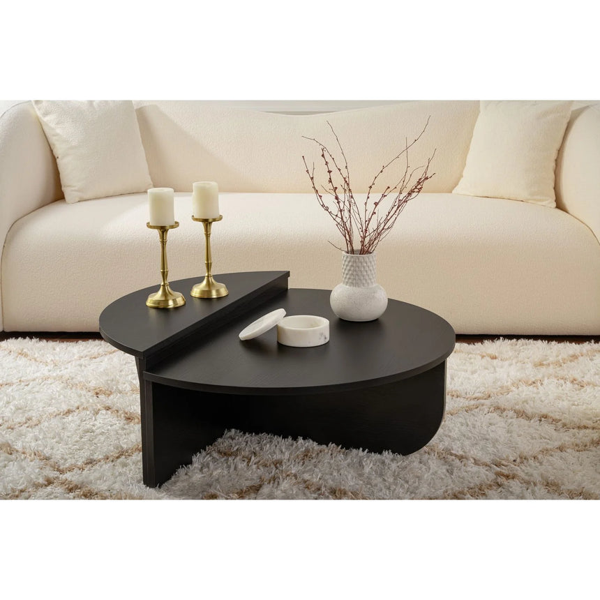 Couchtisch Orion aus Holz in Schwarz, 90x60x30 cm – Bild 1