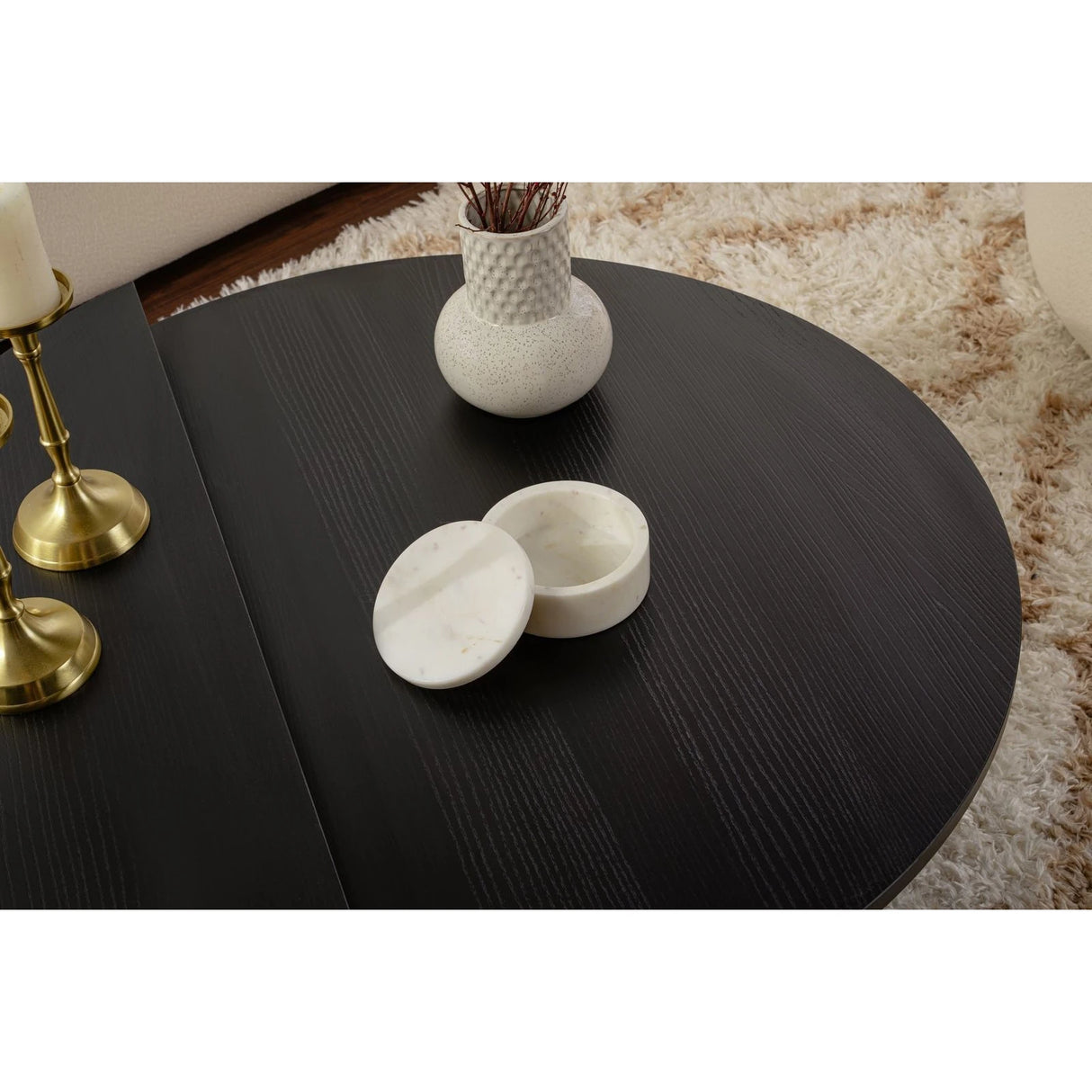 Couchtisch Orion aus Holz in Schwarz, 90x60x30 cm – Bild 5