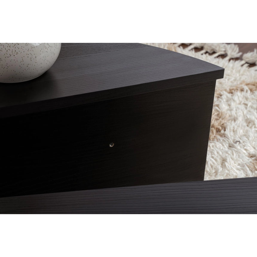 Couchtisch Orion aus Holz in Schwarz, 90x60x30 cm – Bild 6