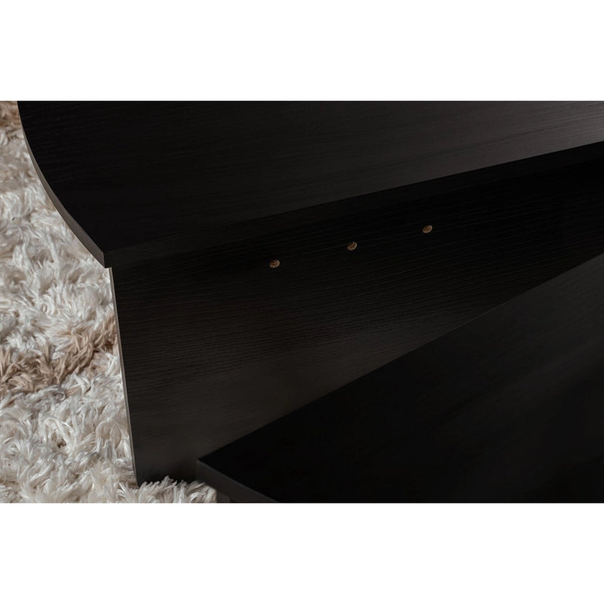 Couchtisch Orion aus Holz in Schwarz, 90x60x30 cm – Bild 7