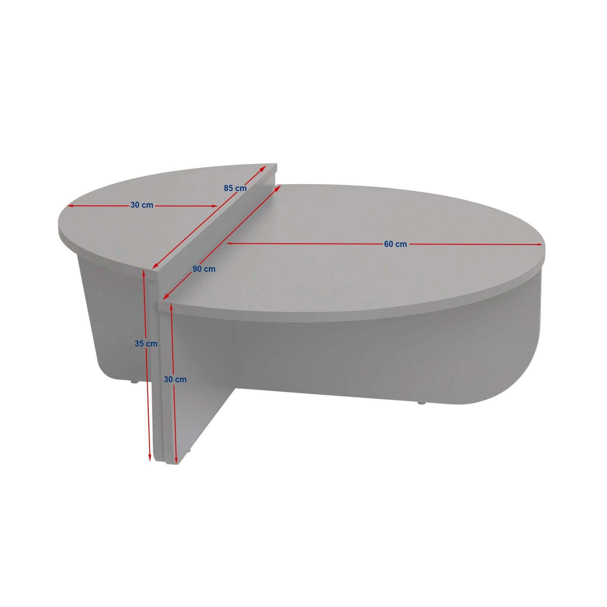 Couchtisch Orion aus Holz in Schwarz/Weiß, 90x60x30 cm – Bild 10