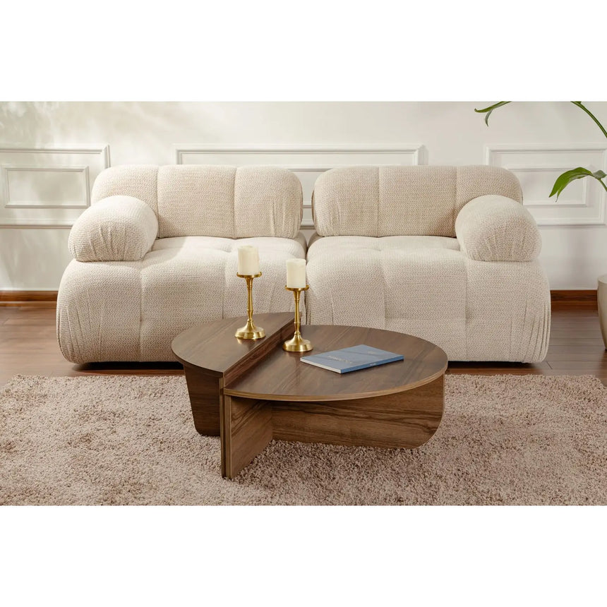 Couchtisch Orion aus Holz in Walnuss, 90x60x30 cm – Bild 1