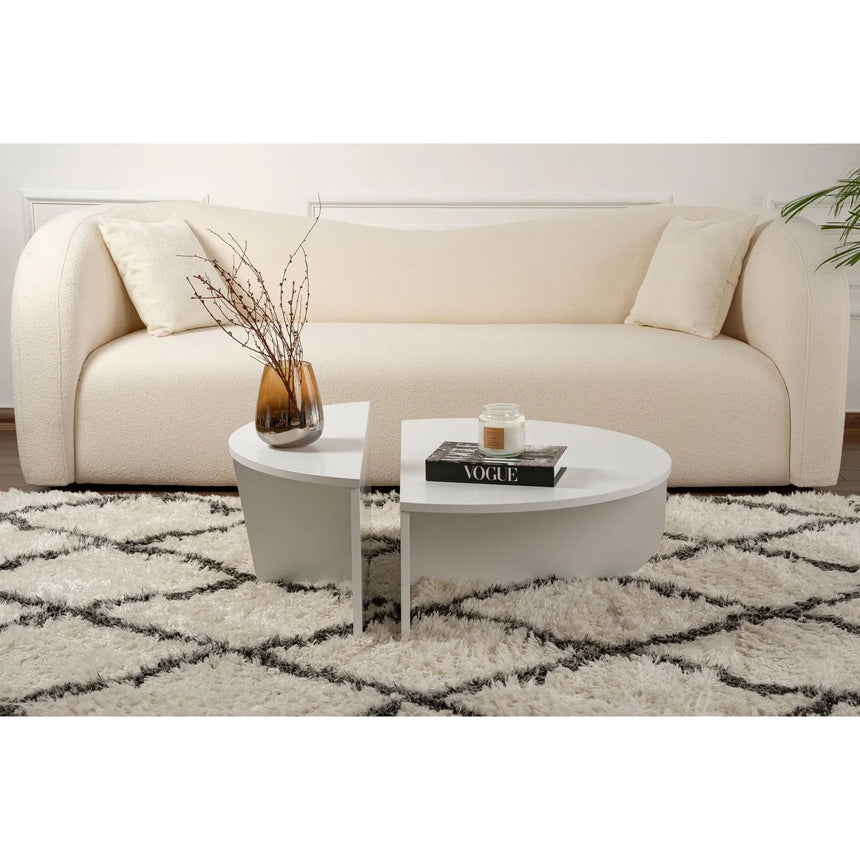 Couchtisch Orion aus Holz in Weiß, 90x60x30 cm – Bild 3