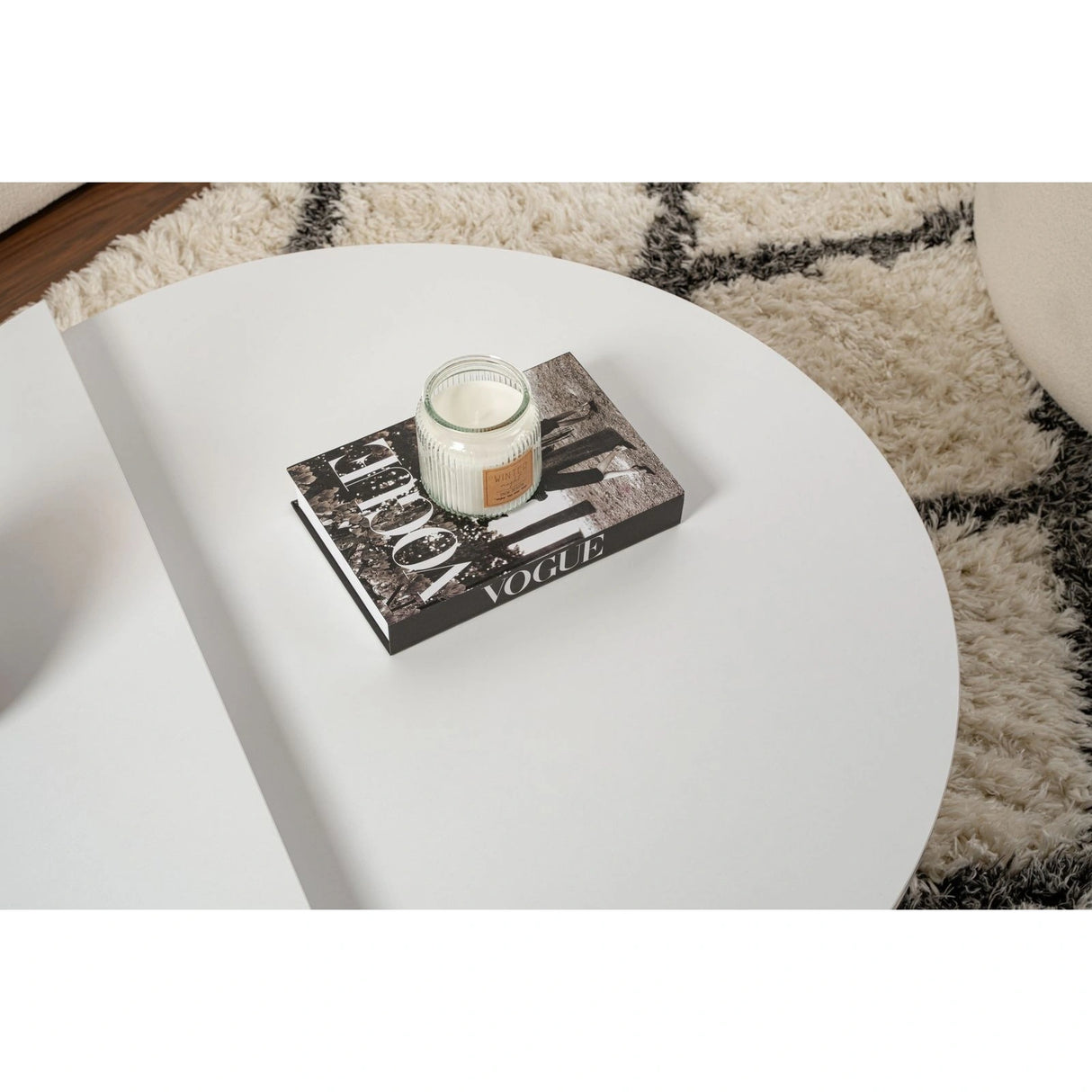 Couchtisch Orion aus Holz in Weiß, 90x60x30 cm – Bild 5