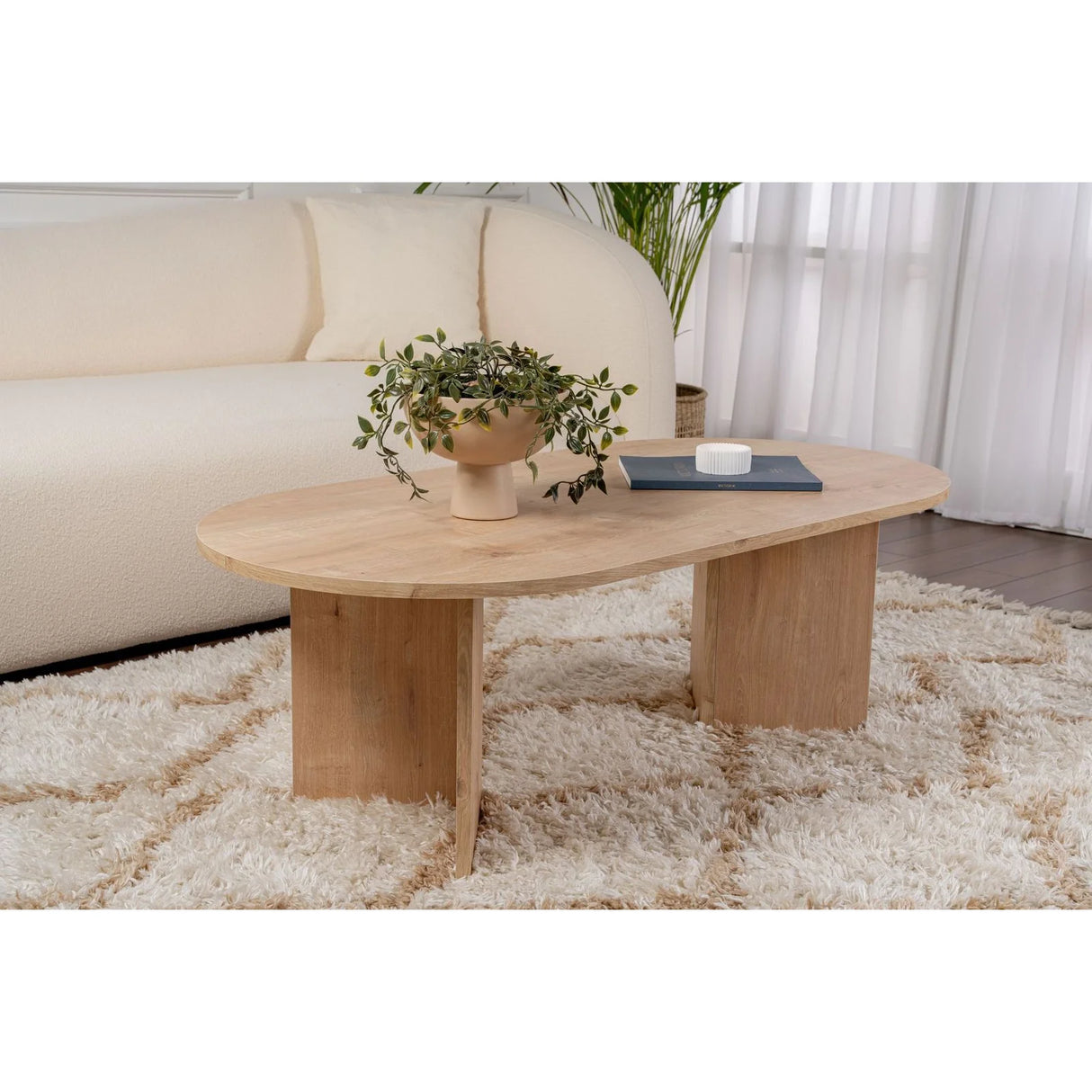 Couchtisch Sable aus Holz in Saphir Eiche, 119x60x40 cm – Bild 1