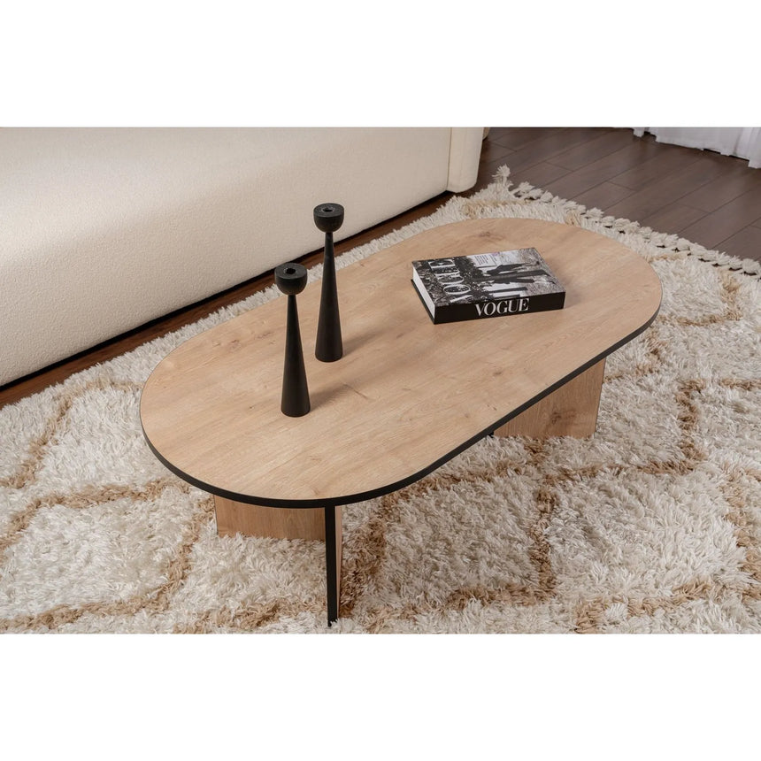 Couchtisch Sable aus Holz in Saphir Schwarz Eiche, 119x60x40 cm – Bild 3