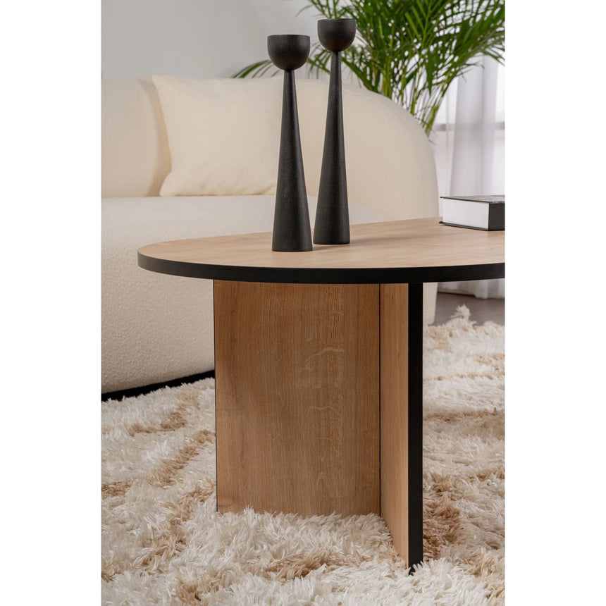 Couchtisch Sable aus Holz in Saphir Schwarz Eiche, 119x60x40 cm – Bild 4