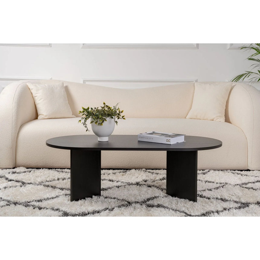 Couchtisch Sable aus Holz in Schwarz, 119x60x40 cm – Bild 2