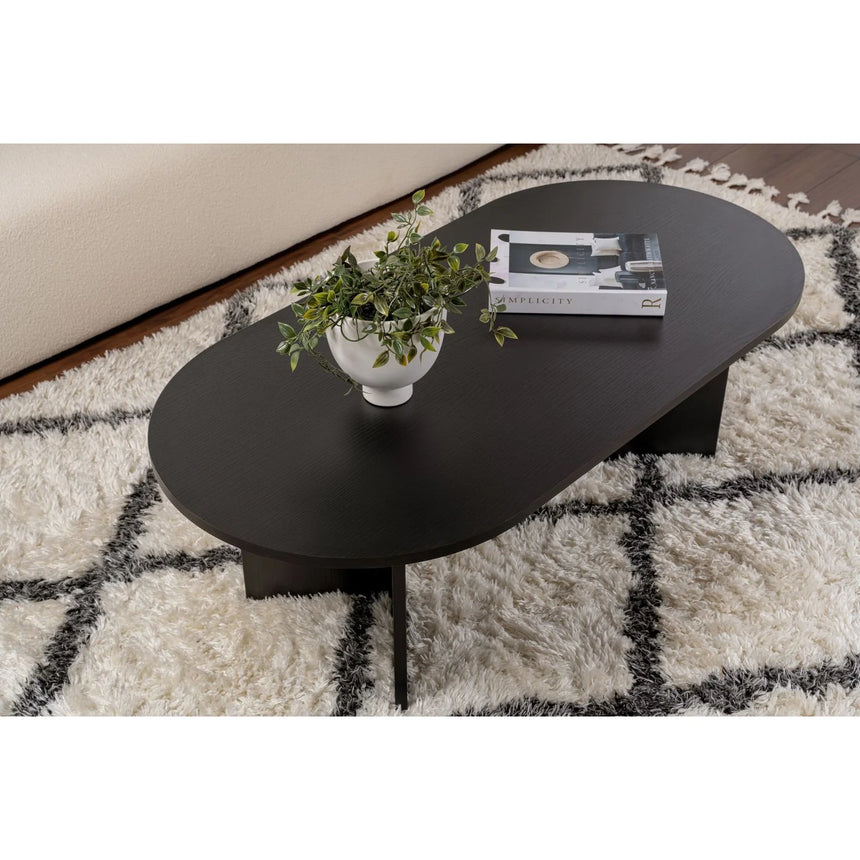 Couchtisch Sable aus Holz in Schwarz, 119x60x40 cm – Bild 3